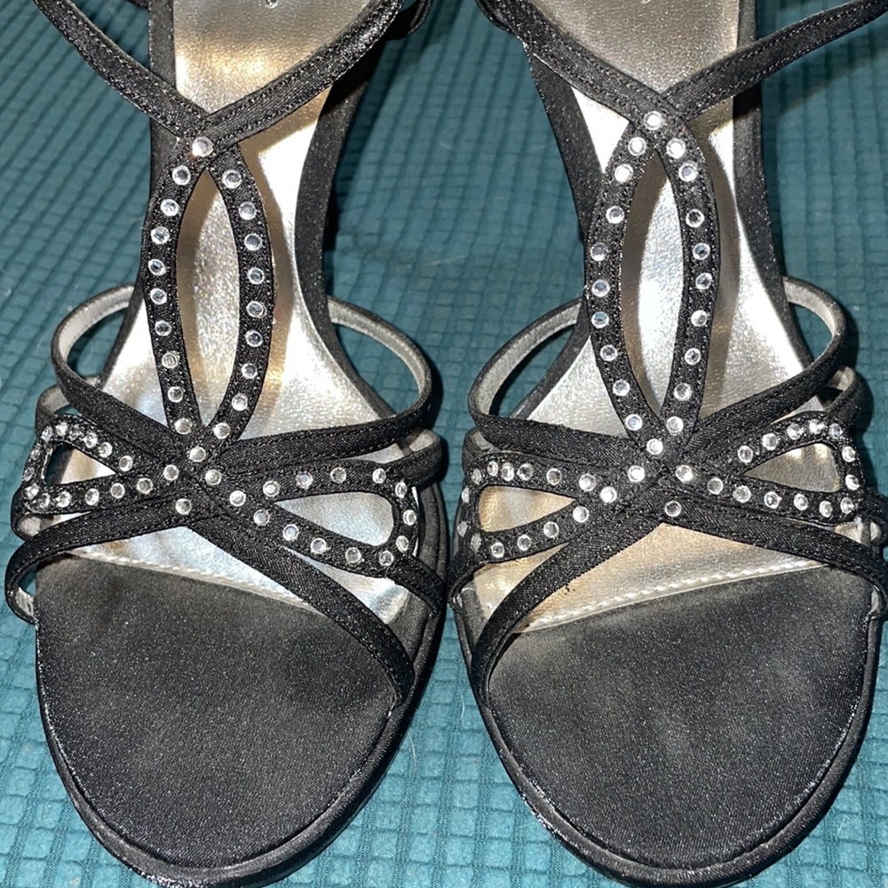 Strappy Rhinestone Dress Sandals- Size 9 - Picture 2 of 6
